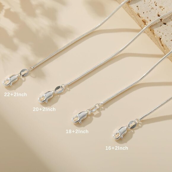 Women's 1.mm Sterling Silver Snake Chain Necklace - Stylish Minimalist Gift Idea - Picture 5 of 7